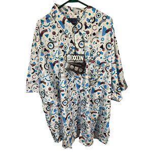 Dixxon Flannel Co The New Wave Button-Up Shirt  Colorful Abstract Design  Size 5